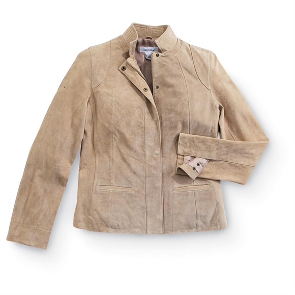 Calvin Klein Vintage Suede Leather Jacket - Picture 1 of 4